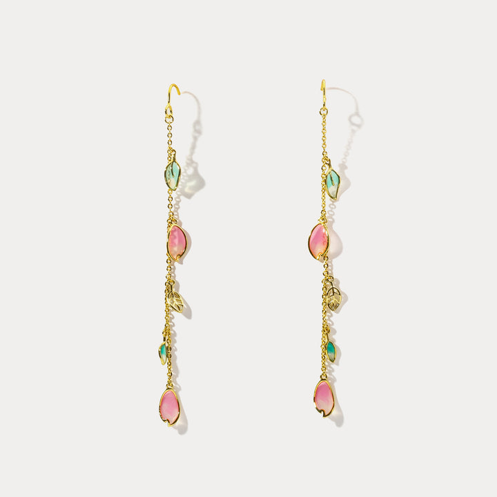 Selenichast Sakura Flower Drop Earrings