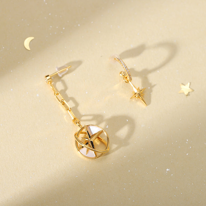 Sphere North Star Mismatch Earrings