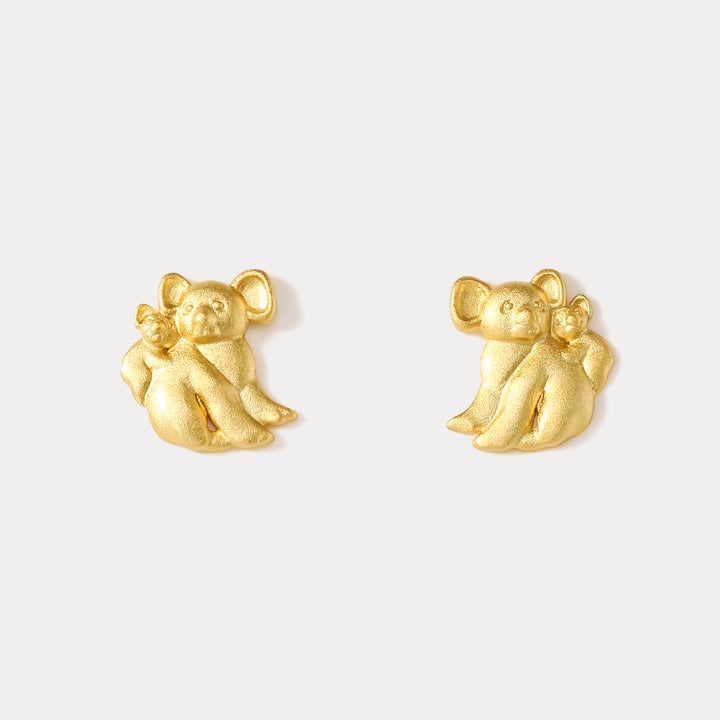 Selenichast Fluffy Koala Earrings