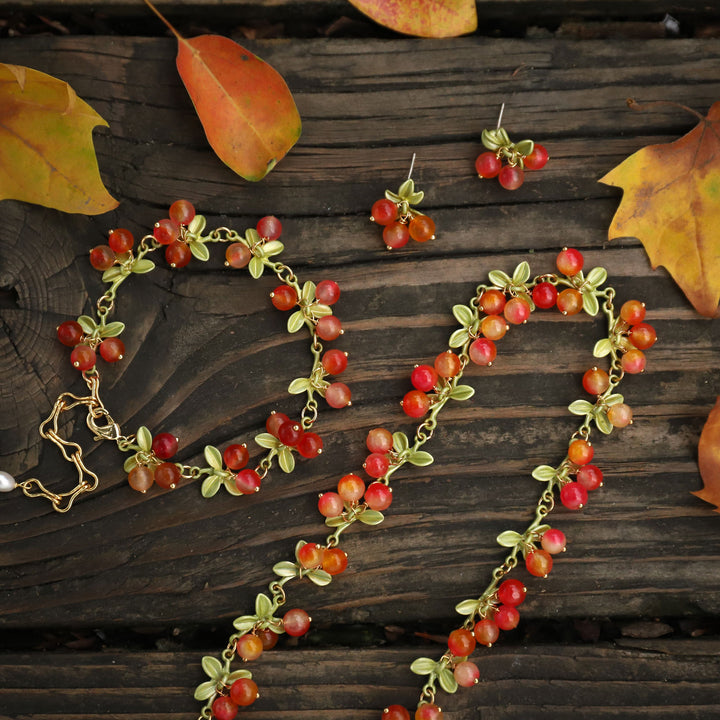Berry Gold Jewelry Set