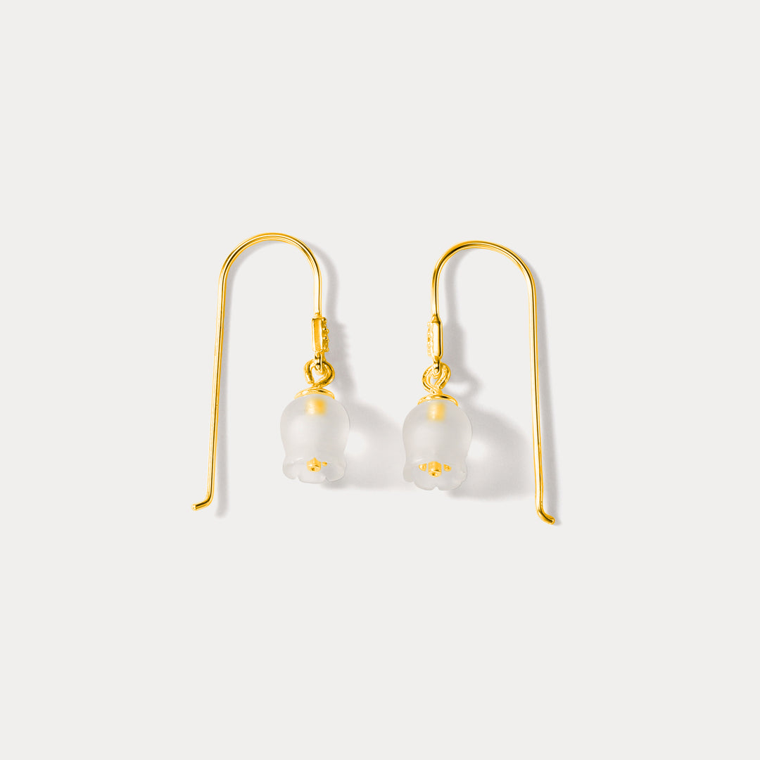 Selenichast Gold Lily of the Valley Earrings
