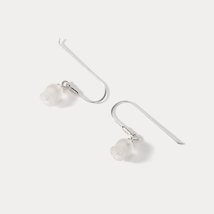 Silver May Bells Flower Drop Earrings
