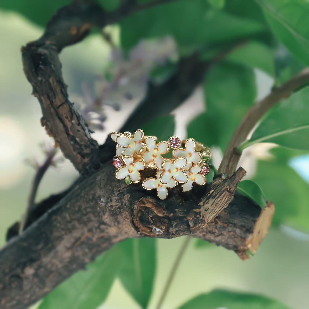 Enamel Osmanthus Fragrans Ring