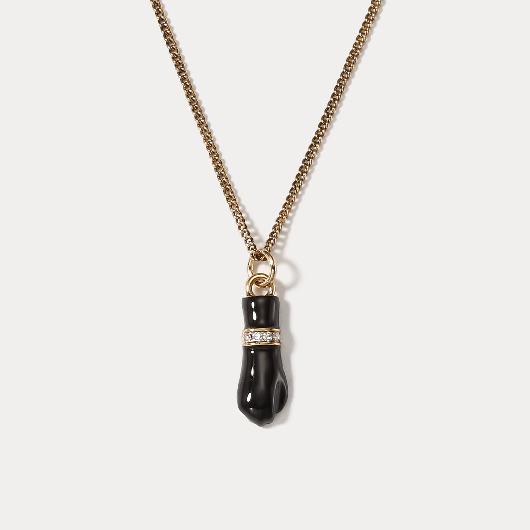 Selenichast Azabache Hand Brass Necklace