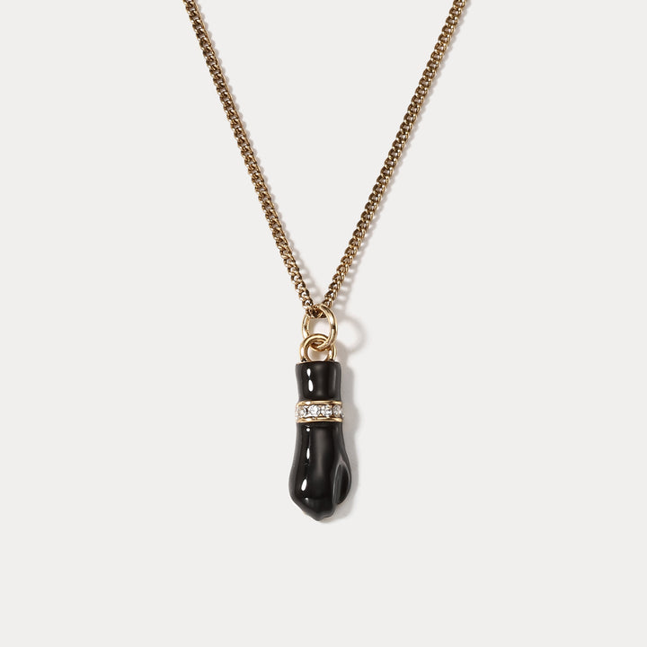 Selenichast Azabache Hand Brass Necklace