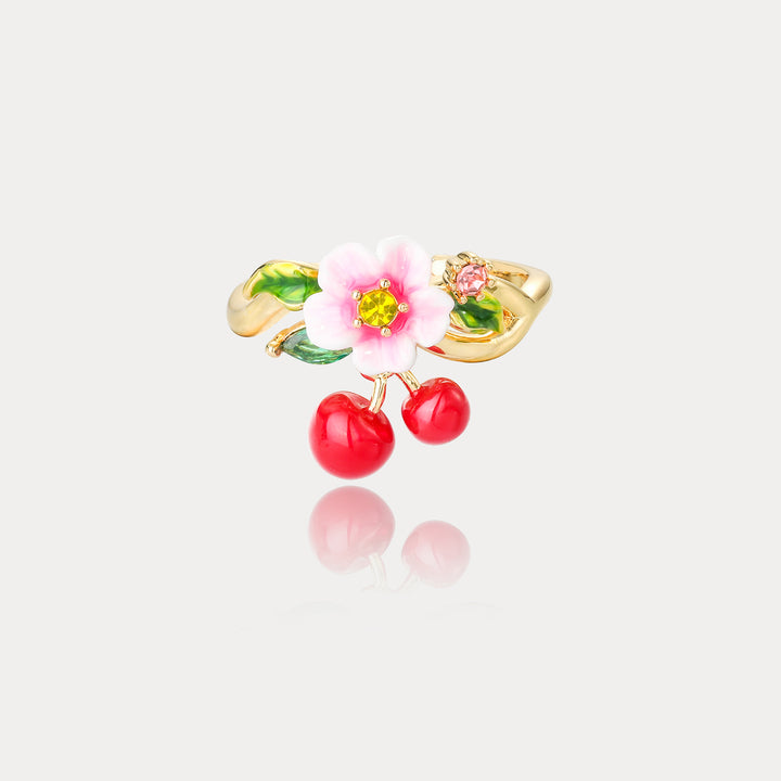 Gold Cherry Ring