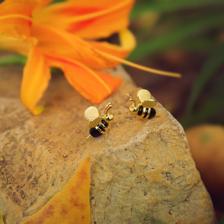 Selenichast Honey Bee Stud Earrings