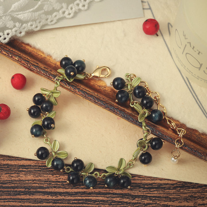 Black Currant Beads Bracelet