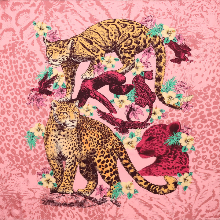 Selenichast Leopard Print Square Scarf