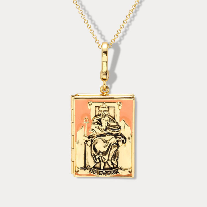 The Emperor Tarot Magic Locket Necklace