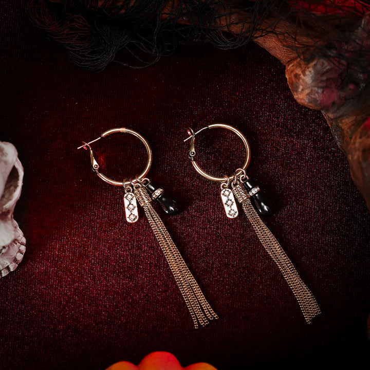 Azabache Hand Brass Earrings