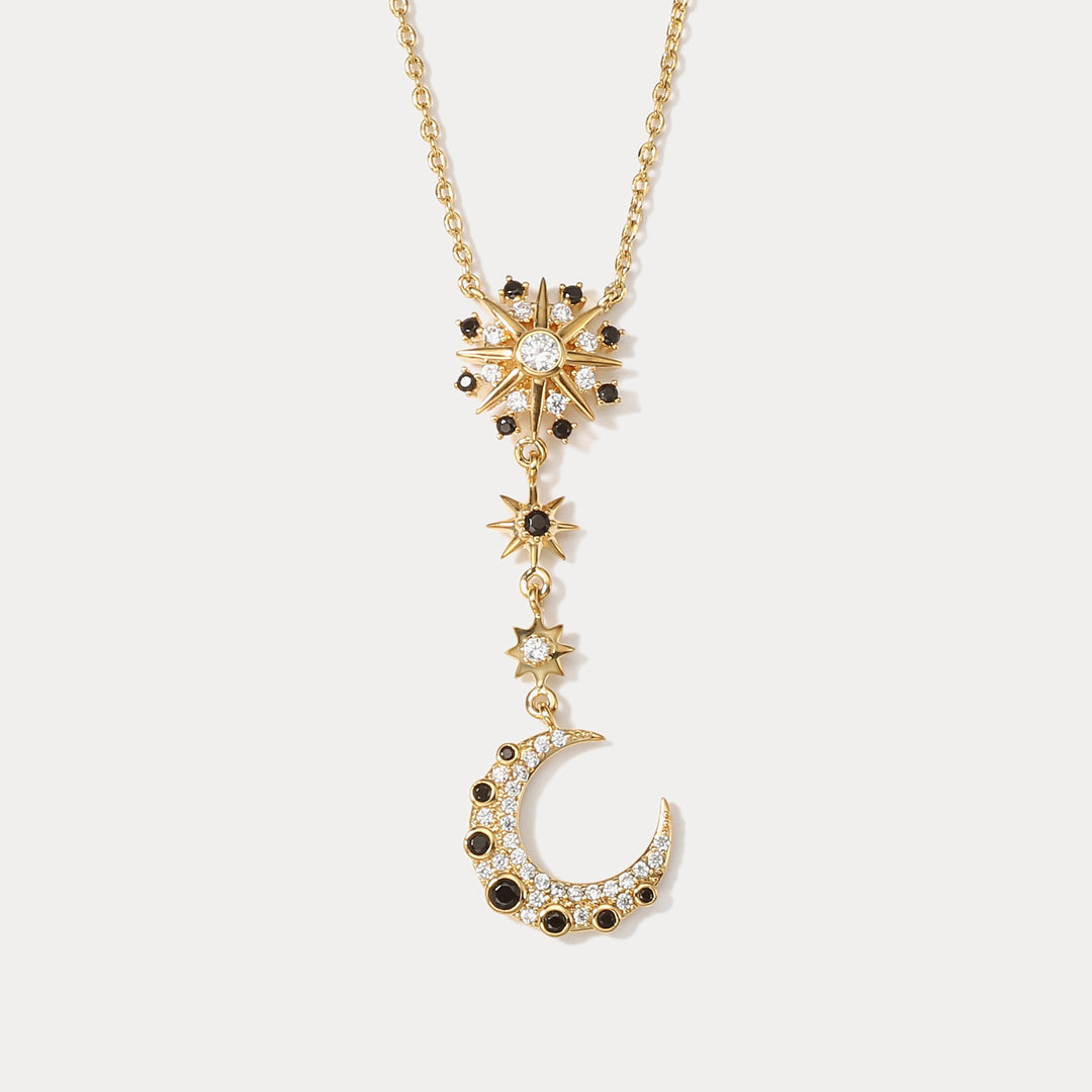 Selenichast Midnight Moon Star Necklace