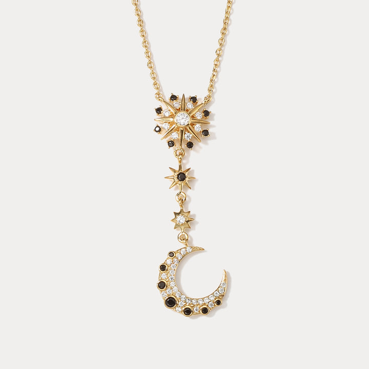 Selenichast Midnight Moon Star Necklace