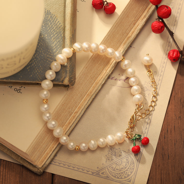 Cherry Freshwater Pearl Bracelet