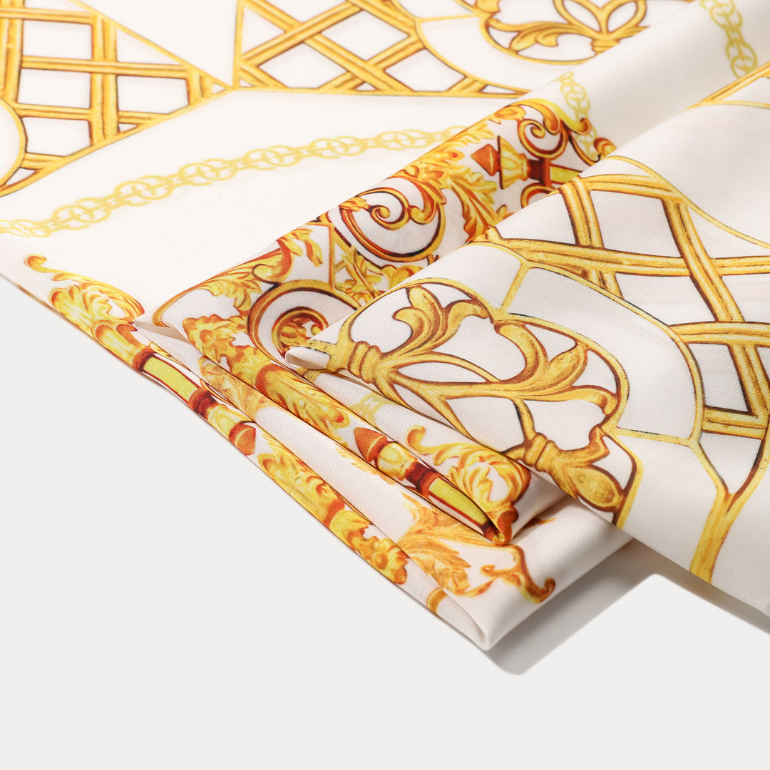 Vintage Baroque Square Silk Handbag Scarf