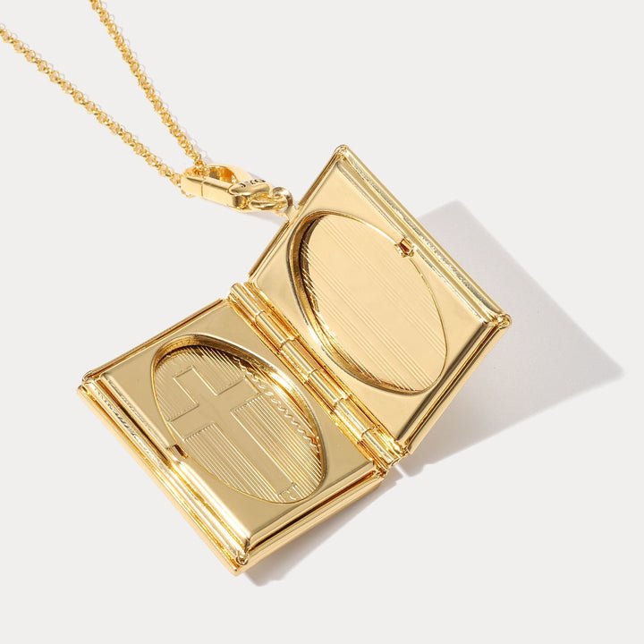 Tarot Locket Necklace-Four of Swords Birthday Gifts for Her