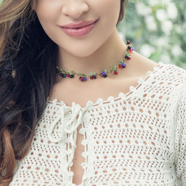 Multi Berry Charms Necklace