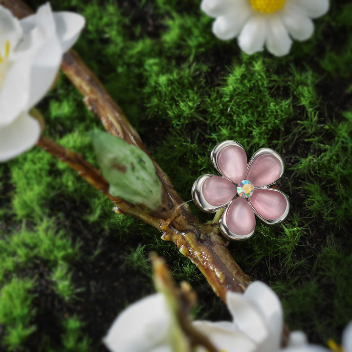 Purple Flower Nature Brooch