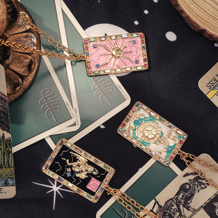 Death Tarot Card Necklace Set