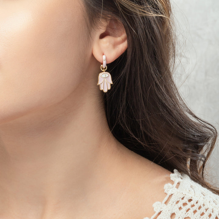 Selenichast Eye in Hand Drop Earrings