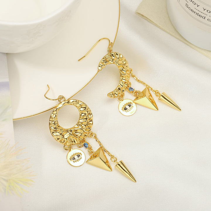 Cosmic Evil Eye Dangling Earrings