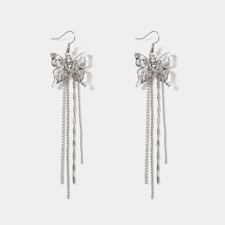 Selenichast Twilight Butterfly Tassel Earrings