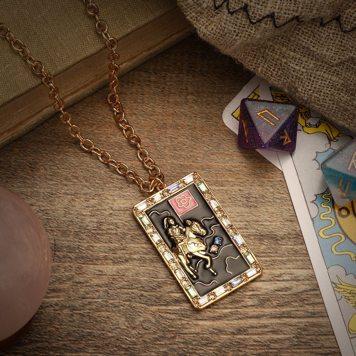 Enamel Death Pendant Astrology Jewelry