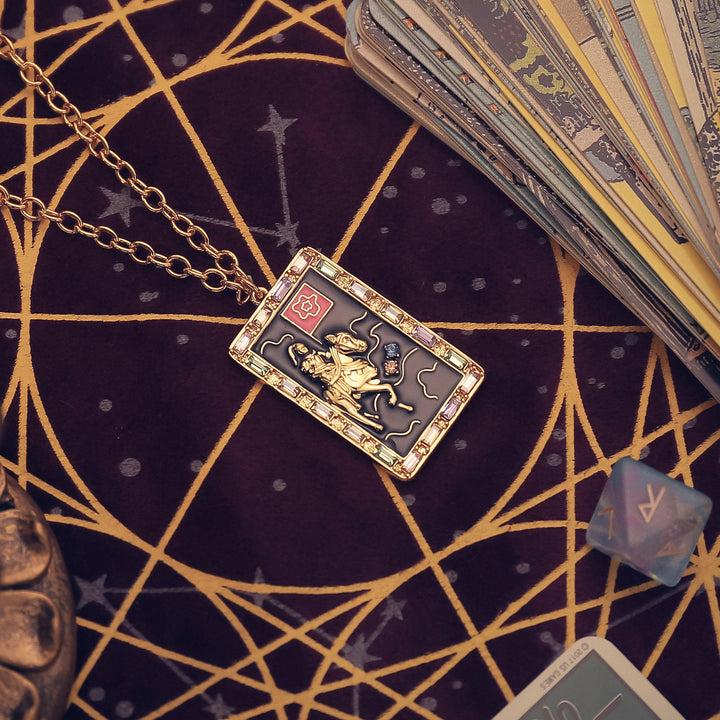 Death Facade Tarot Card Necklace