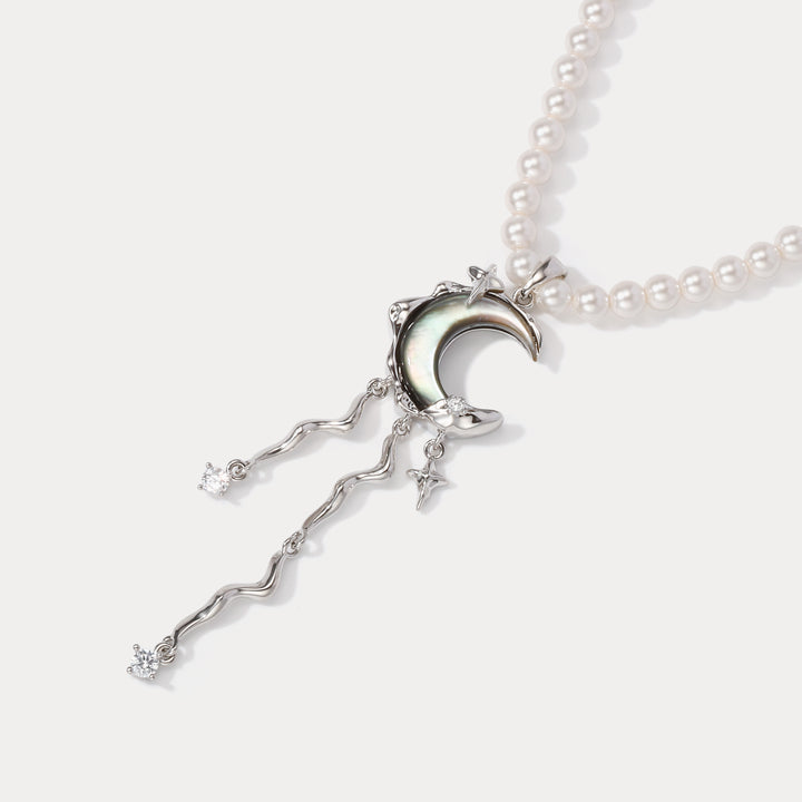 Lunar Tide Mother of Pearl Necklace