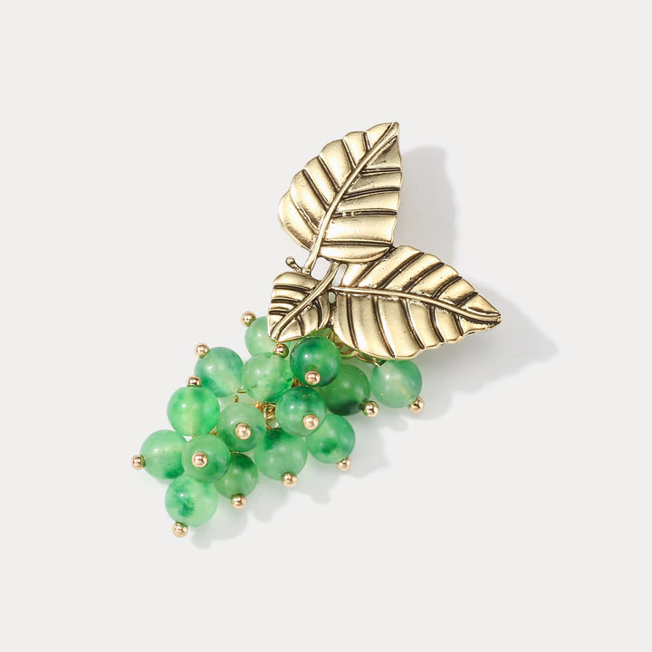 Green Grape Brooch for Women