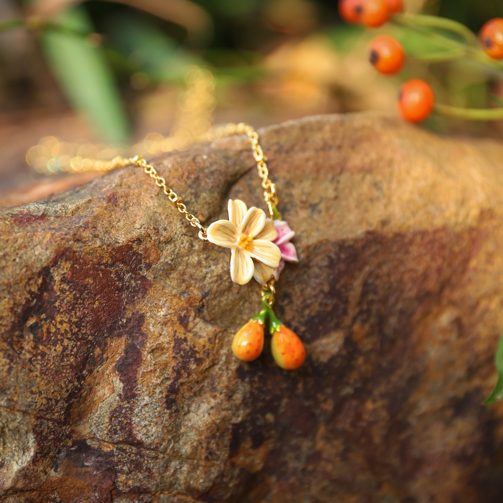 Sweet Pear Flower Necklace