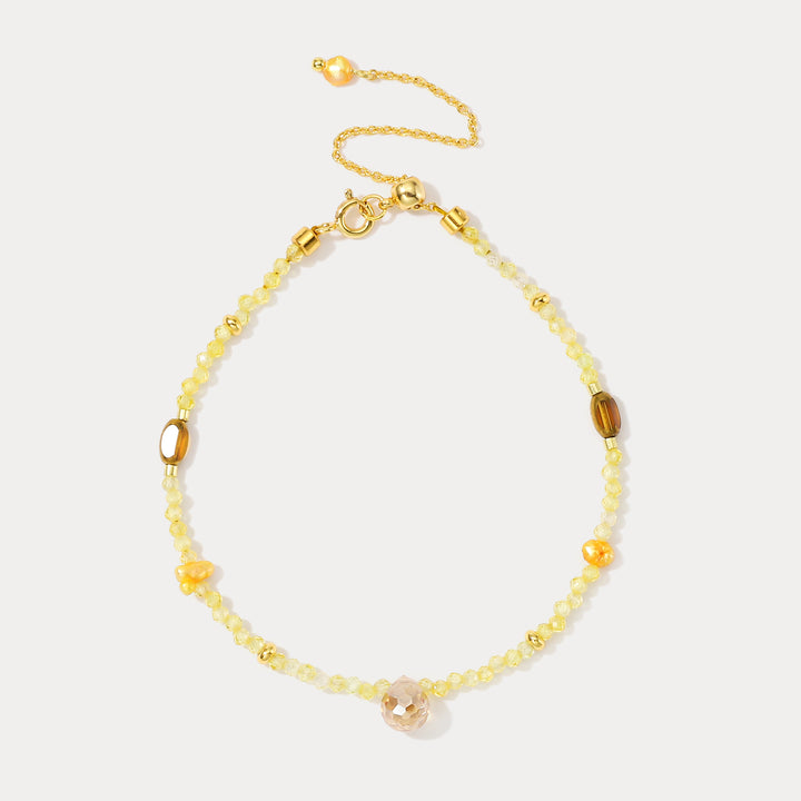 Selenichast Lemon Quartz Bead Bracelet