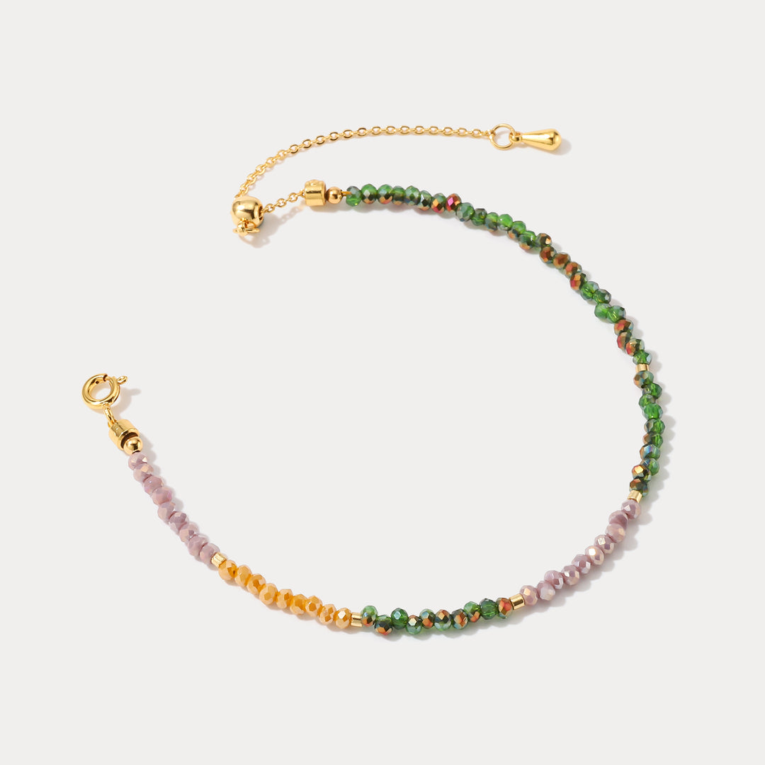 Summer Crystal Seed Beaded Bracelet for Sale