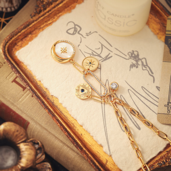 Star Moon Evil Eye Necklace