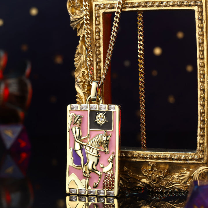 Death Facade Tarot Card Necklace