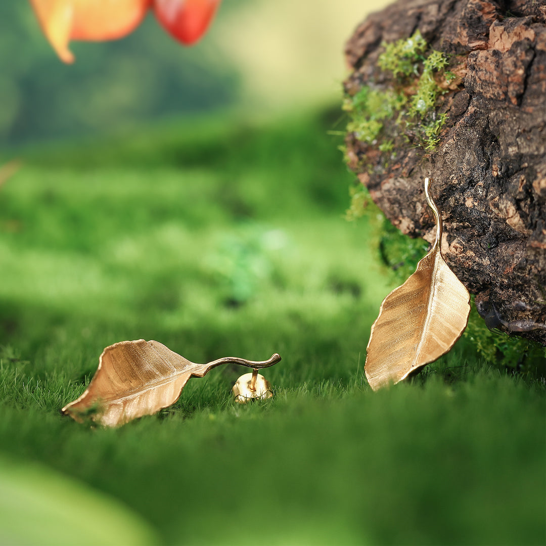 Autumn Leaves Gold Earrings