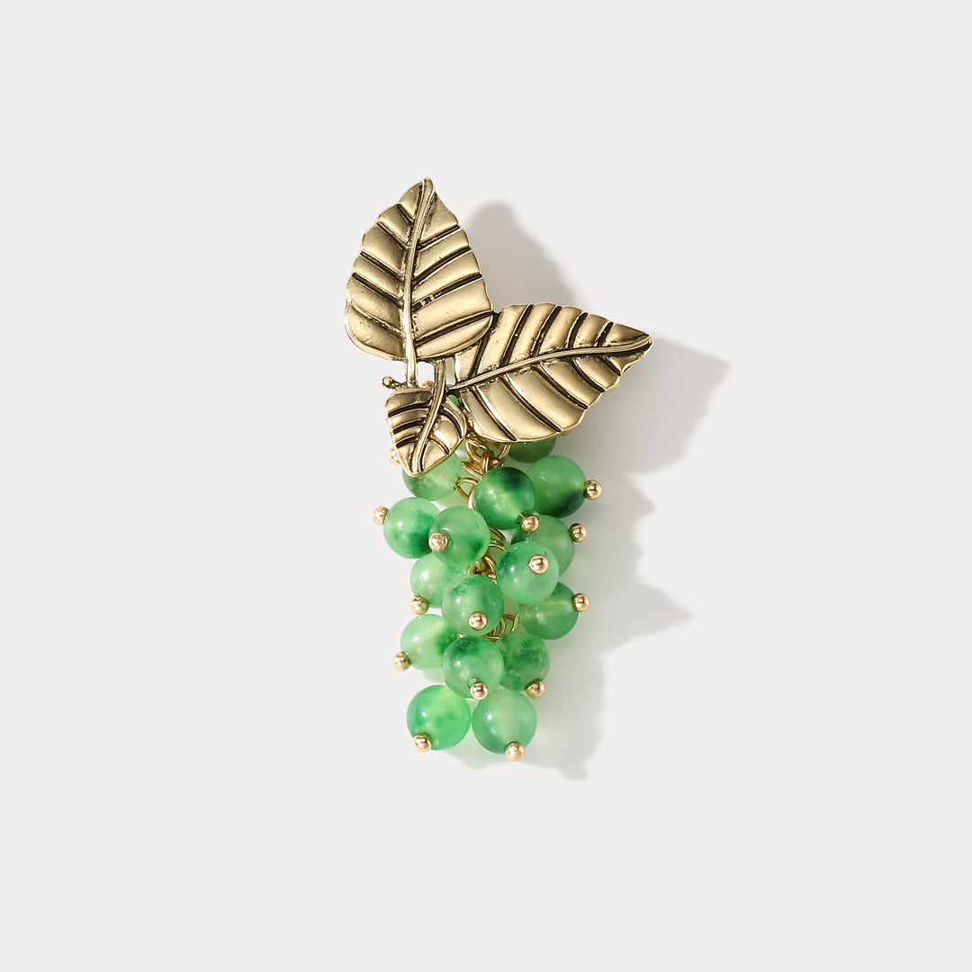 Selenichast Green Grape Brooch