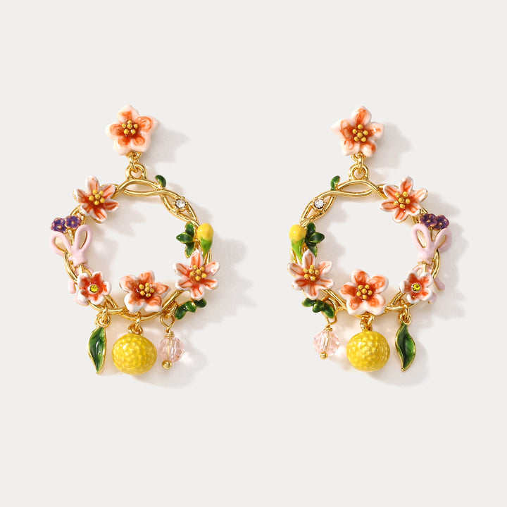 Selenichast Orange Hoop Earrings