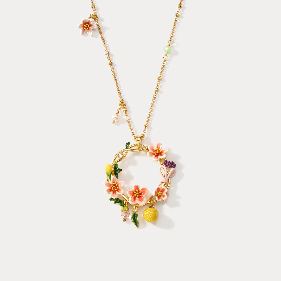 Selenichast Orange Garland Necklace