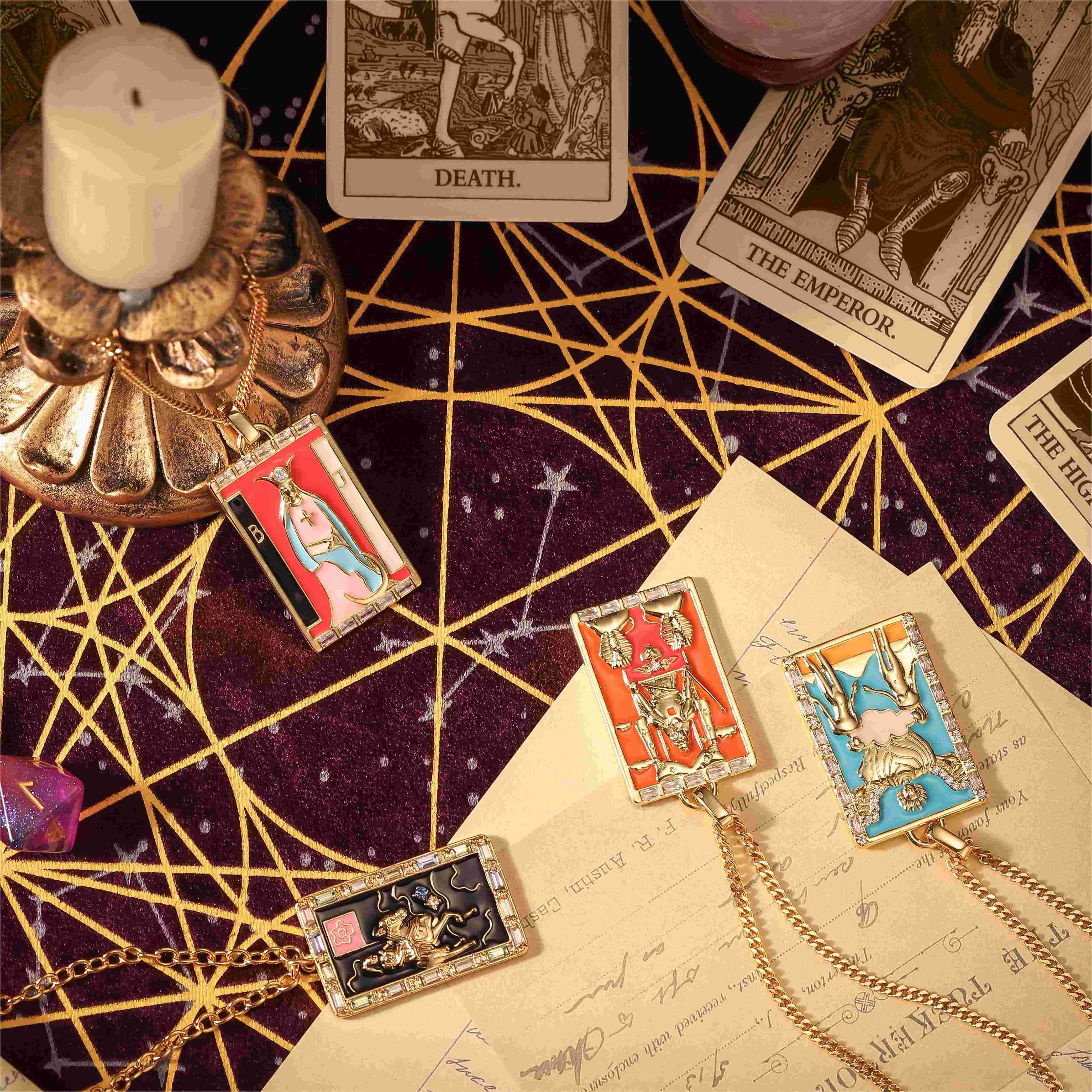 Tarot Charm Necklace Set