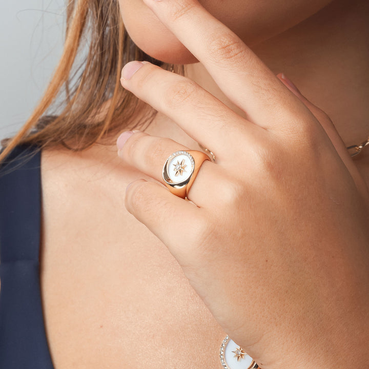 Star Diamond Alloy Ring