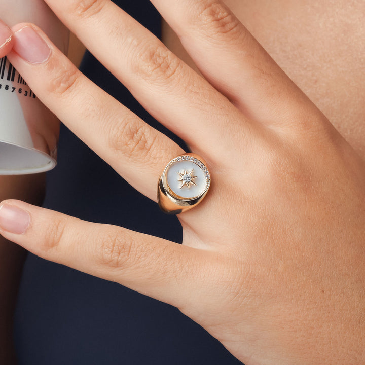 Star Diamond Gold Ring
