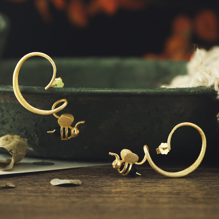 Enamel Bee Earrings