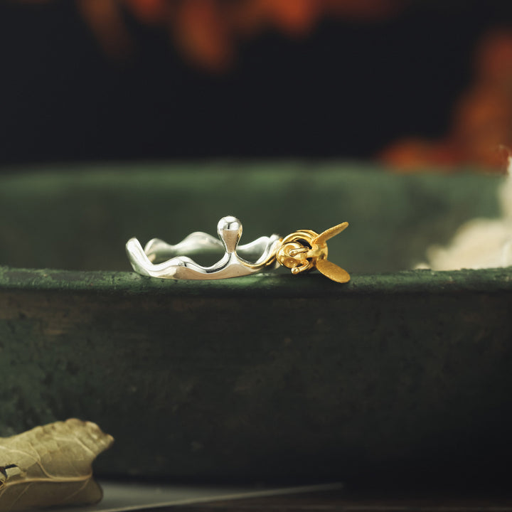 Bee & Dripping Honey Animal Ring