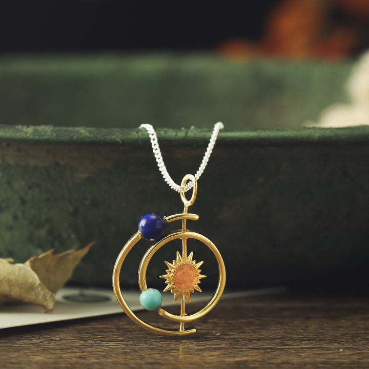 Solar System Sun Necklace