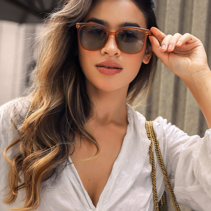 Brown PC Folding Sunglasses