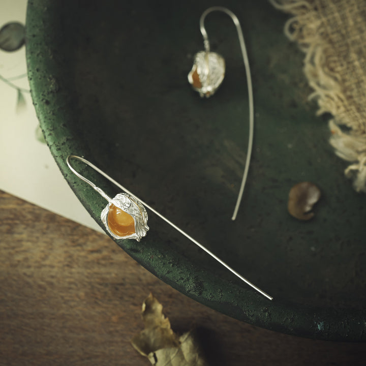 Physalis Hook Fine Earrings