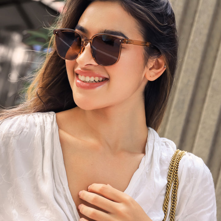 Brown Folding Fashion Sunglasses