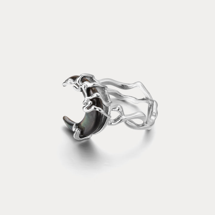 Black Lunar Tide Ring