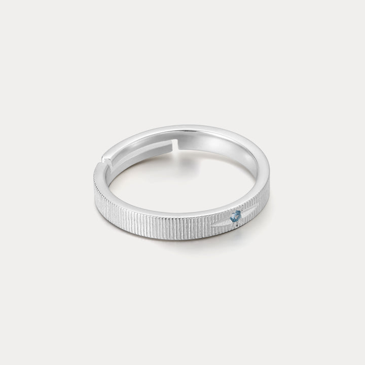 Starry Sky Blue Vintage Wedding Ring